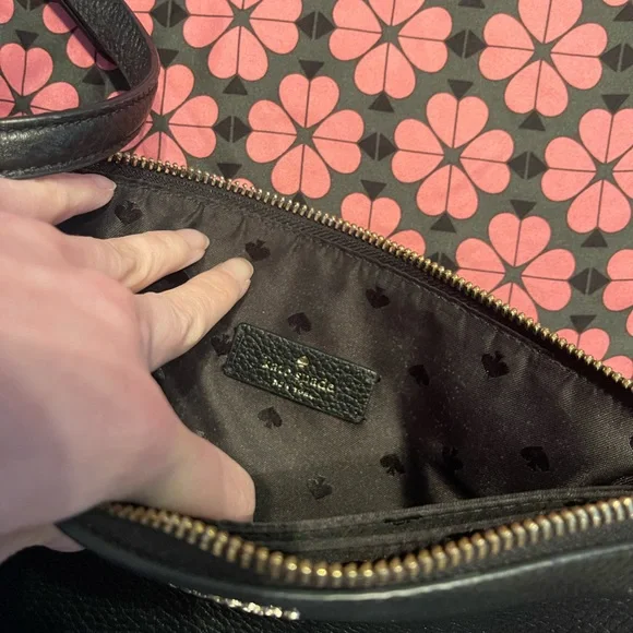 Kate Spade Black Leila Triple Gusset Crossbody 😍 - Picture 12 of 16